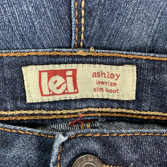 LEI Ashley Low Rise Slim Boot Womens Plus Jeans Size W40 x L30 Dark Wash Blue - Picture 6 of 8